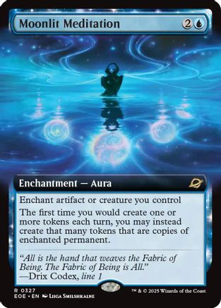 Moonlit Meditation (Extended Art) (EOE-327) - Edge of Eternities Foil