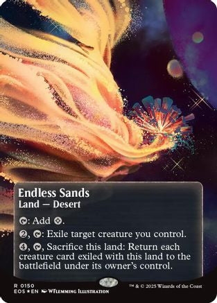 Endless Sands (0150) (Borderless) (Galaxy Foil) (EOS-150) - Edge of Eternities: Stellar Sights Foil