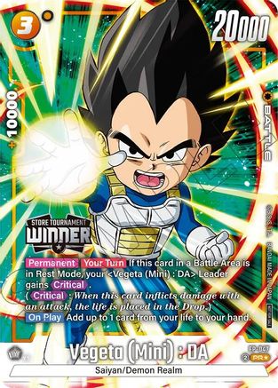 Vegeta (Mini) : DA - FP-047 (Tournament Pack -Winner- 07) (FP-047) - Tournament and Championship Promos Holofoil