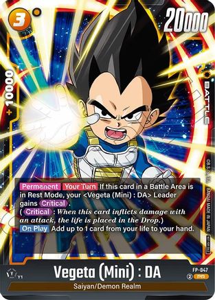 Vegeta (Mini) : DA - FP-047 (Tournament Pack 07) (FP-047) - Tournament and Championship Promos