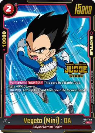 Vegeta (Mini) : DA (Judge Pack (Store Judge) 04) (FB05-018) - Tournament and Championship Promos Holofoil