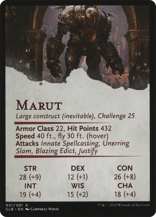 Marut // Marut (ACLB-021) - Battle for Baldur's Gate Art Series (Borderless) Foil
