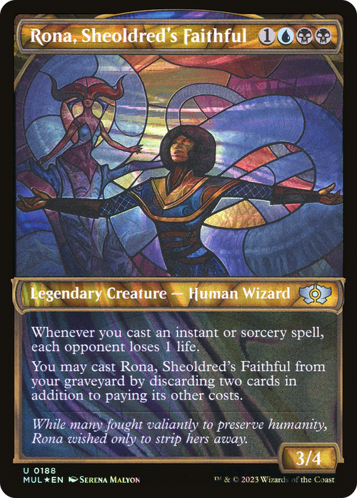 Rona, Sheoldred's Faithful (Halo Foil) (MUL-188) - Multiverse Legends: (Showcase) Foil