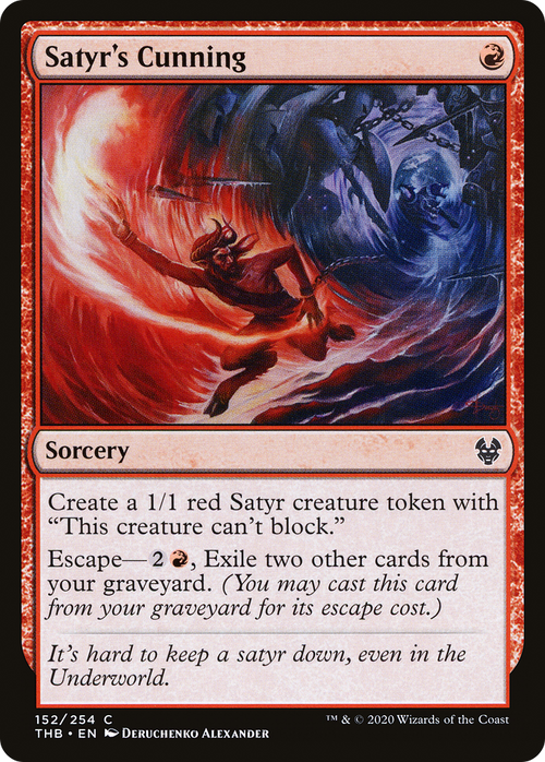 Satyr's Cunning (THB-152) - Theros Beyond Death Foil
