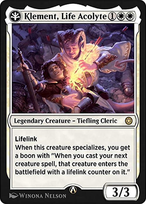 Klement, Life Acolyte (HBG-01W) - Alchemy Horizons: Baldur's Gate