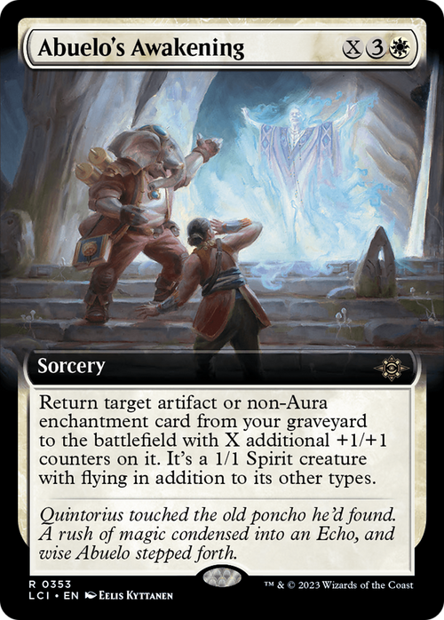 Abuelo's Awakening (Extended Art) (LCI-353) - The Lost Caverns of Ixalan: (Extended Art) Foil