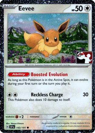 Eevee 143  - Holofoil Prize Pack Series Cards - Common