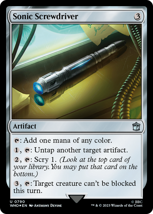 Sonic Screwdriver (0790) (Surge Foil) (WHO-790) - Doctor Who Foil