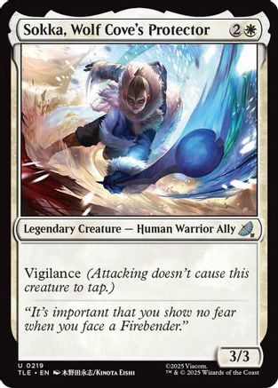 Sokka, Wolf Cove's Protector (0219) (TLE-219) - Avatar: The Last Airbender: Eternal-Legal Foil