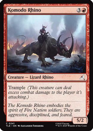 Komodo Rhino (TLE-241) - Avatar: The Last Airbender: Eternal-Legal Foil
