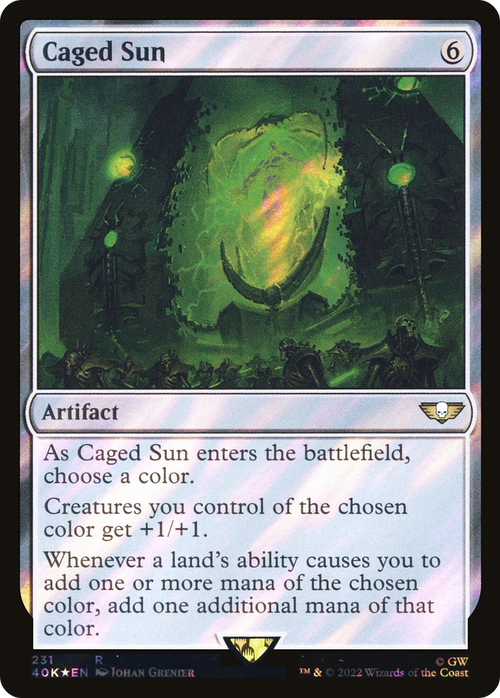 Caged Sun (Surge Foil) (40K-231) - Warhammer 40,000 Commander Foil