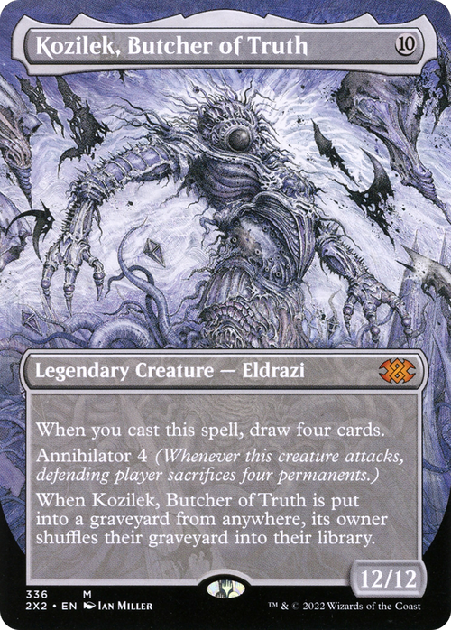 Kozilek, Butcher of Truth (Borderless) (2X2-336) - Double Masters 2022 Foil