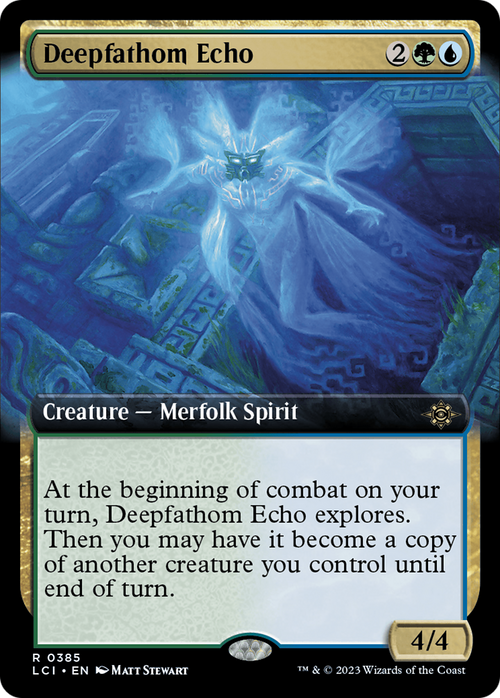 Deepfathom Echo (Extended Art) (LCI-385) - The Lost Caverns of Ixalan: (Extended Art) Foil