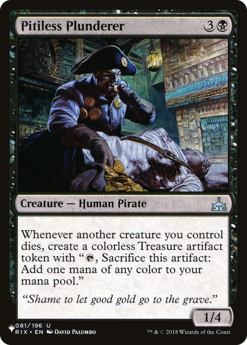 Pitiless Plunderer (LIST-081/196) - The List