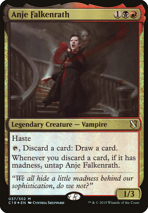 Anje Falkenrath (Commander 2019) (OVER-037) - Commander 2019 Oversized Foil