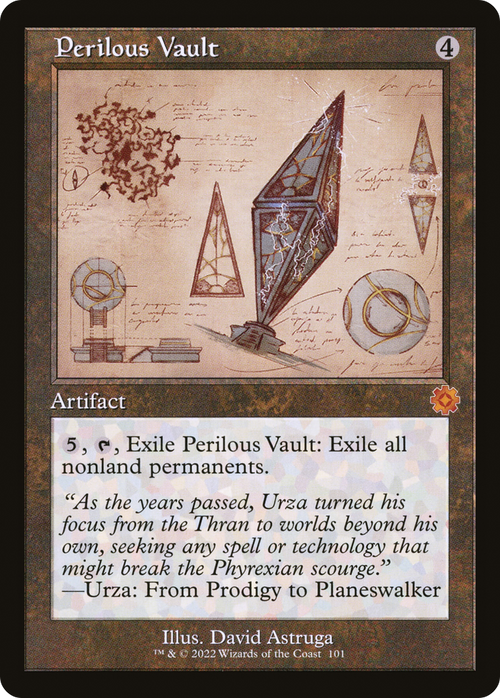 Perilous Vault (Schematic) (BRR-101) - The Brothers' War Retro Artifacts Foil