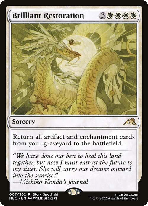 Brilliant Restoration (NEO-007) - Kamigawa: Neon Dynasty Foil