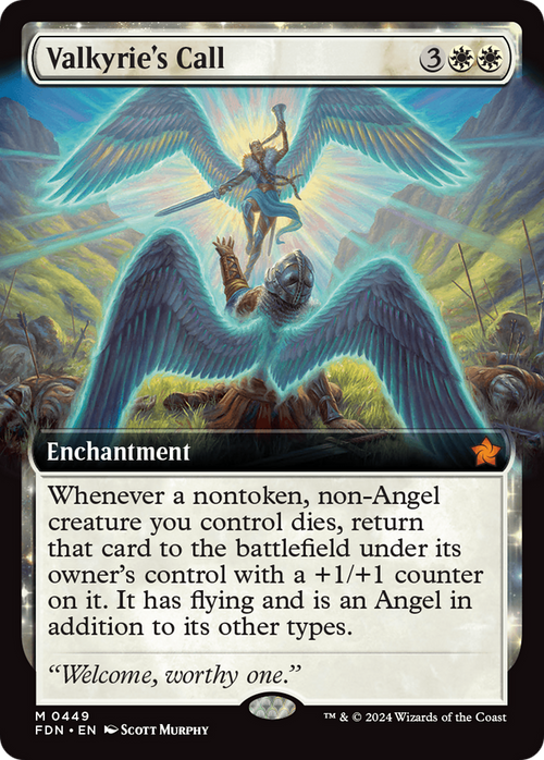 Valkyrie's Call (Extended Art) (FDN-449) - Foundations: (enchantment, Extended Art)