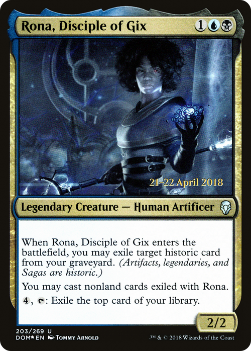 Rona, Disciple of Gix (PRE-203S) - Dominaria Promos Foil