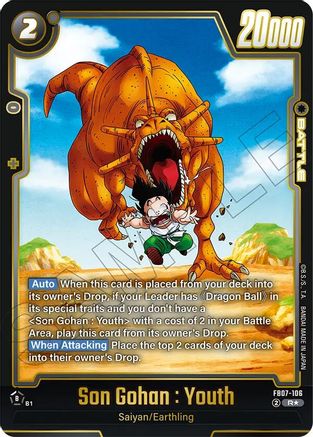Son Gohan : Youth (Alternate Art) (FB07-106) - Wish For Shenron Holofoil