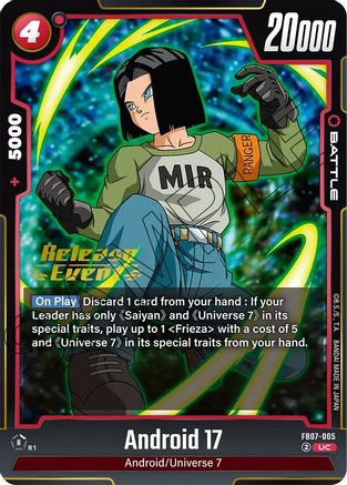 Android 17 - FB07-005 (FB07-005) - Wish For Shenron Release Event Cards