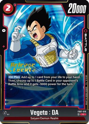 Vegeta : DA - FB07-019 (FB07-019) - Wish For Shenron Release Event Cards