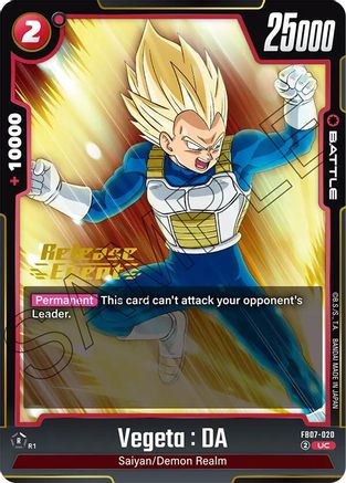 Vegeta : DA - FB07-020 (FB07-020) - Wish For Shenron Release Event Cards