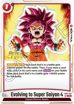 Evolving to Super Saiyan 4 (FB07-023) - Wish For Shenron Release Event Cards