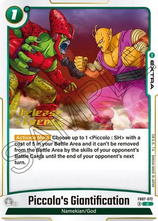 Piccolo's Giantification (FB07-072) - Wish For Shenron Release Event Cards