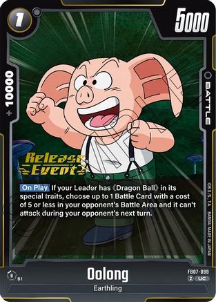 Oolong (FB07-099) - Wish For Shenron Release Event Cards