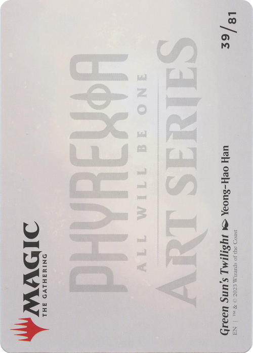 Green Sun's Twilight // Green Sun's Twilight (AONE-039) - Phyrexia: All Will Be One Art Series (Borderless) Foil