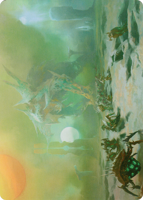 Green Sun's Twilight // Green Sun's Twilight (AONE-039) - Phyrexia: All Will Be One Art Series (Borderless)