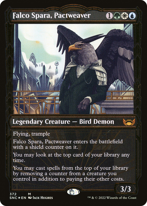 Falco Spara, Pactweaver (Gilded Foil) (SNC-372) - Streets of New Capenna: (Showcase) Foil
