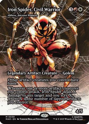 Iron Spider, Civil Warrior - Alibou, Ancient Witness (Borderless) (MAR-039) - Marvel Eternal-Legal