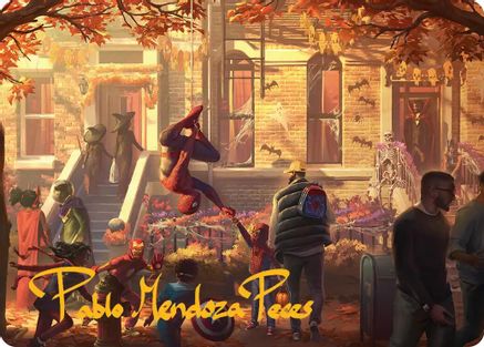 Friendly Neighborhood Art Card (Gold-Stamped Signature) (AASPM-002) - Art Series: Marvel's Spider-Man
