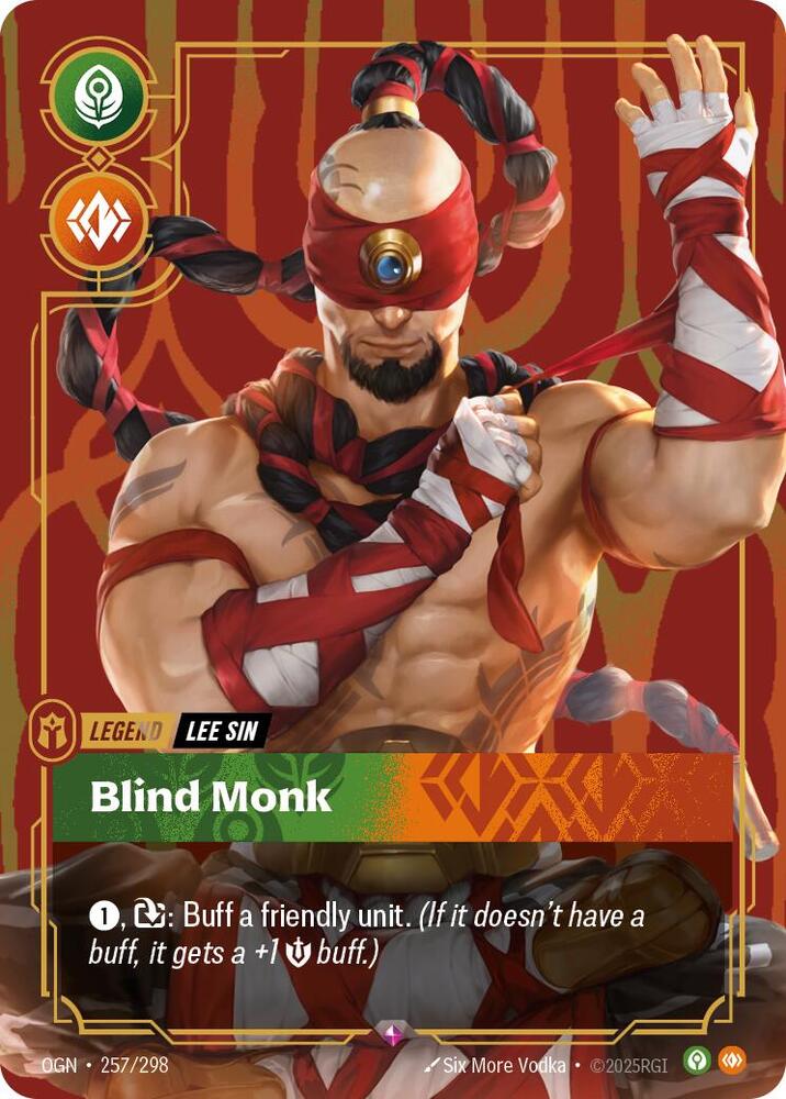 Lee Sin - Blind Monk (257/298) - Riftbound Organized Play Promotional Cards Foil