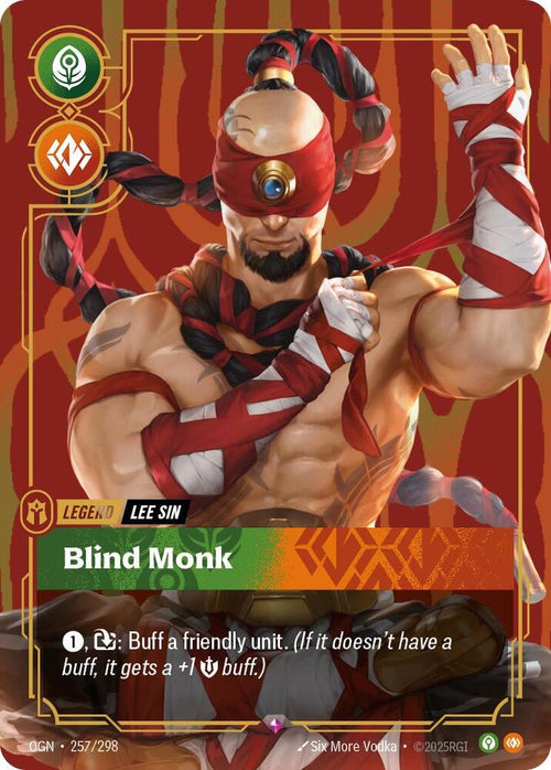 Lee Sin - Blind Monk (257/298) - Riftbound Organized Play Promotional Cards Foil