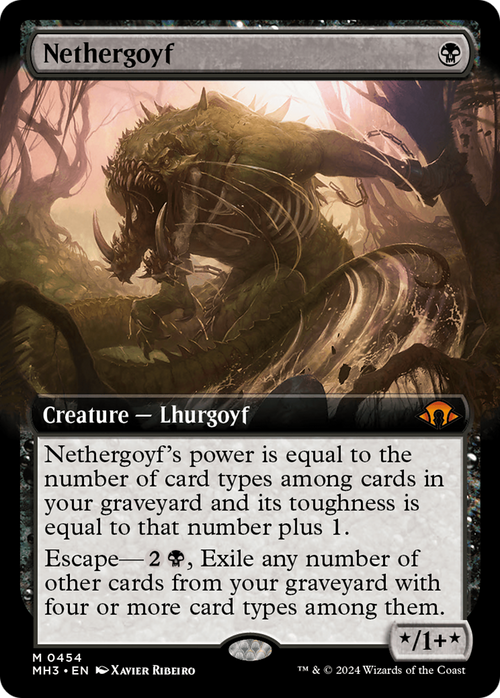 Nethergoyf (Extended Art) (MH3-454) - Modern Horizons 3: (Extended Art) Foil