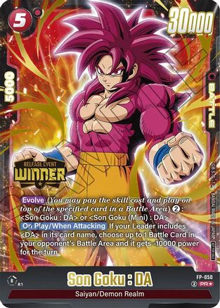 Son Goku : DA - FP-050 (Release Event Winner) (FP-050) - Fusion World Promotion Cards and Packs Holofoil