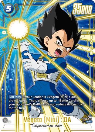 Vegeta (Mini) : DA - FB06-036 (Gold) (FB06-036) - Fusion World Promotion Cards and Packs Holofoil