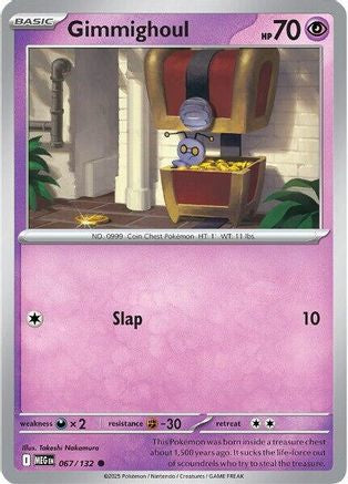 Gimmighoul 067  - Reverse Holofoil ME01 Mega Evolution - Common