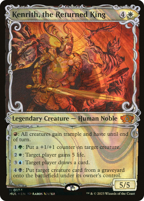 Kenrith, the Returned King (Halo Foil) (MUL-134) - Multiverse Legends: (Showcase) Foil