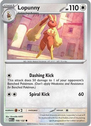 Lopunny 108  ME01 Mega Evolution - Common