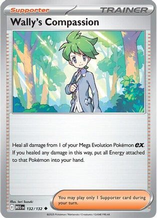 Wally's Compassion 132/132  - Reverse Holofoil ME01 Mega Evolution - Uncommon