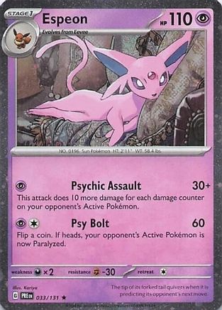 Espeon (Cosmos Holo) 033/131  - Holofoil Miscellaneous Cards & Products - Rare