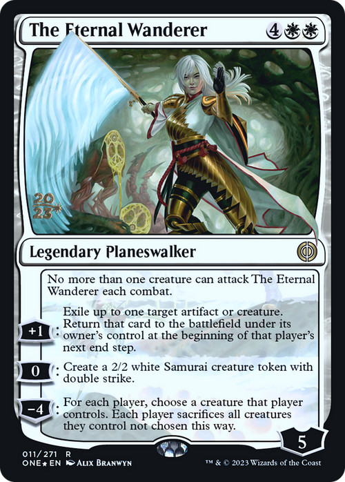 The Eternal Wanderer (PRE-011) - Phyrexia: All Will Be One Promos Foil