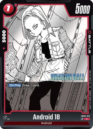 Android 18 - FB06-013 (FB06-013) - Manga Booster 02 Holofoil