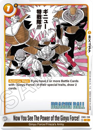 Now You See The Power of the Ginyu Force! (FB01-138) - Manga Booster 02 Holofoil