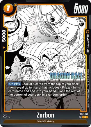 Zarbon - FB01-116 (FB01-116) - Manga Booster 02 Holofoil