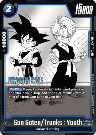 Son Goten/Trunks : Youth (SB02-025) - Manga Booster 02 Holofoil